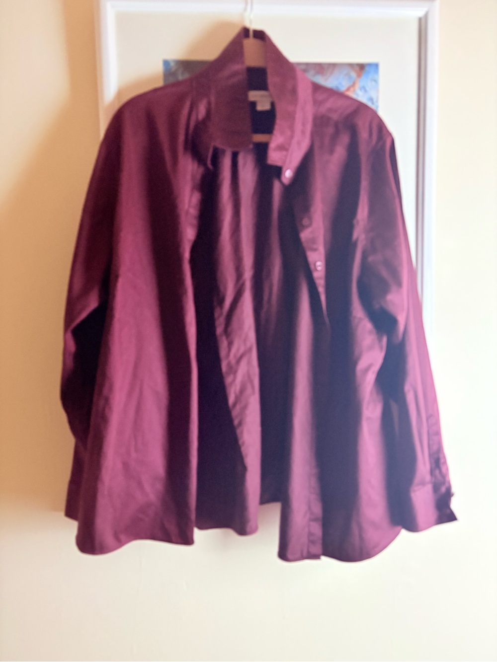Liz Claiborne Deep Burgundy Button-Front Jacket